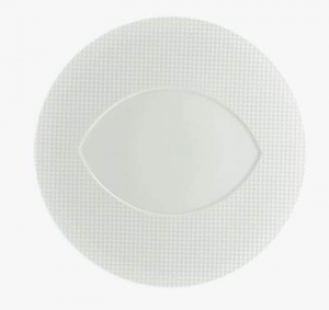 Raynaud Checks by Thomas Keller Round Dinner Plate - Almond Well