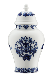 Ginori Babele Blue Potiche Vase w/ Cover