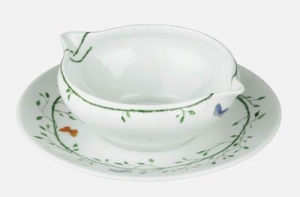 Raynaud Wing Song Gravyboat With Saucer