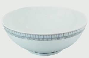 Philippe Deshoulieres Arcades Grey & Platinum Salad Serving Bowl