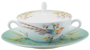 Raynaud Paradis Cream Soup Saucer - Turquoise