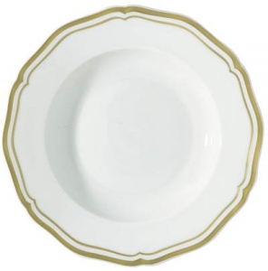 Raynaud Polka Gold French Rim Soup