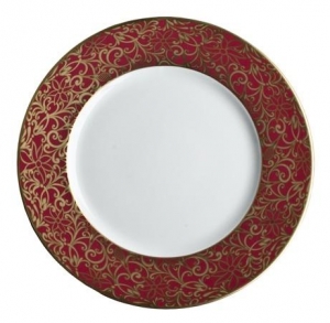 Raynaud Salamanque Gold Red Salad Plate