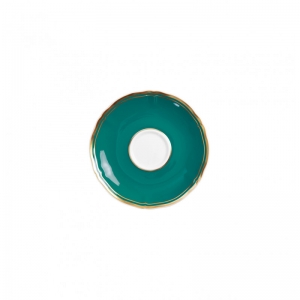 Raynaud Mazurka Or Turquoise Coffee Saucer