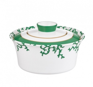 Raynaud Cristobal Emerald Chinese Covered Vegetable Dish