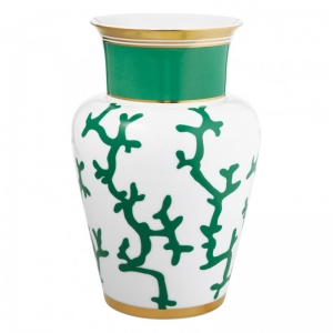 Raynaud Cristobal Emerald Vase -10.2"