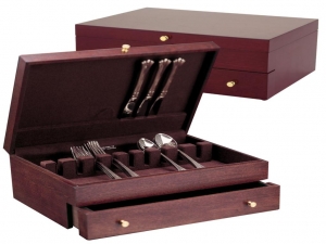 Mahogany 1-Drawer Flatware Chest (Mahogany)