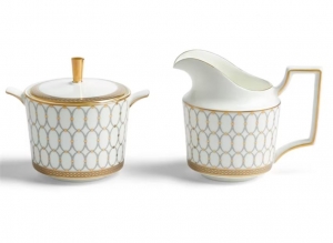 Wedgwood Renaissance Grey Sugar & Creamer