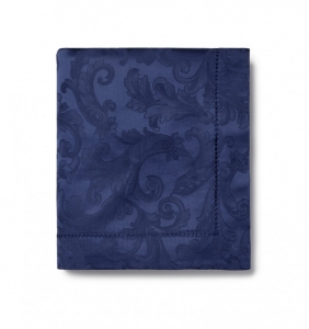 Sferra Acanthus - Sapphire Oblong Tablecloth - 70 X 90