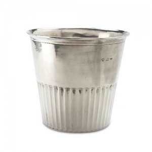 Match Pewter Impero Waste Basket