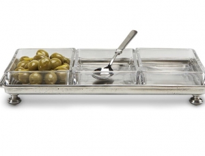 Match Pewter Footed Crudite Tray