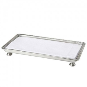 Match Pewter Footed Guest Towel Tray