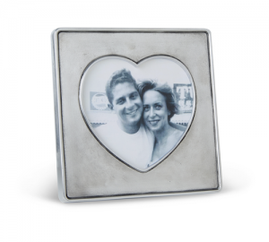 Match Pewter Heart in Square Frame