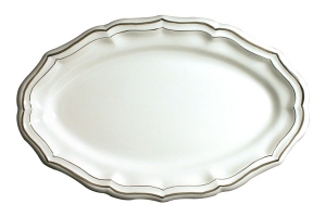 Gien Filets Taupe Oval Platter