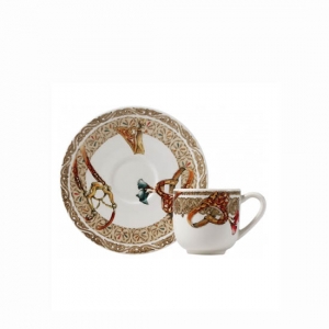 Chevaux Du Vent Set of 2 Espresso Cups and Saucer