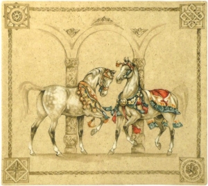 Chevaux Du Vent Square Plate
