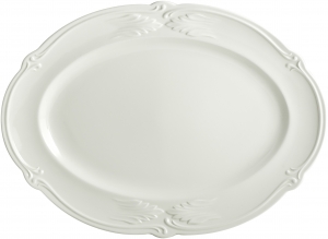 Gien Rocaille White Oval Platter