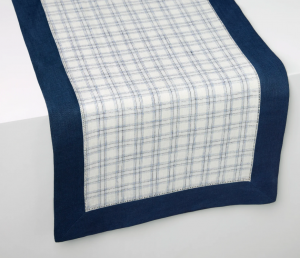 SFERRA Mikela Navy Table Runner 15X108