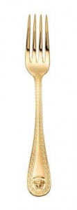 Versace Medusa Gold Salad Dessert Fork Gold Plated