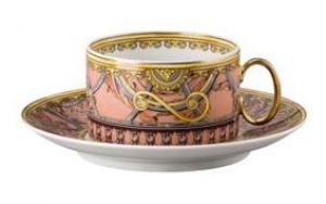 Versace La Scala del Palazzo Rosa Tea Cup & Saucer