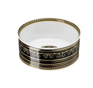 Versace Virtus Gala Black Bowl - 8.5"