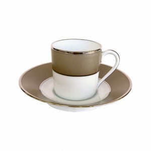 Haviland Aurore Uni After Dinner Coffee Cup & Saucer