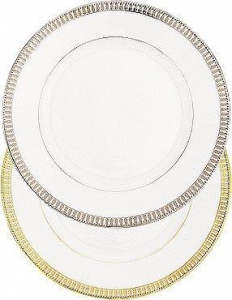 Haviland Plumes Platine Dinner Plate