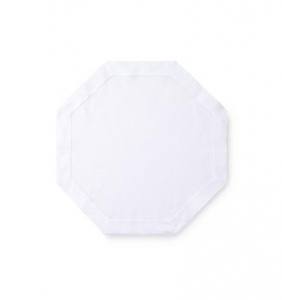 Sferra Classico White Octagonal Placemat - 15" - Set of 4