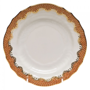 Herend Fishscale Rust Bread And Butter Plate