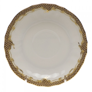 Herend Fishscale Brown Canton Saucer