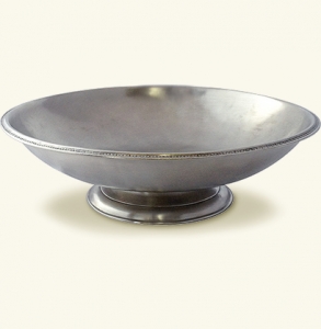 Match Pewter Bordered Round Footed Centerpiece