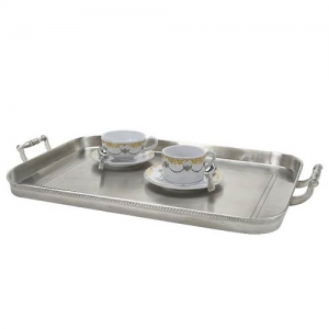Match Pewter Gallery Tray W/Handles - Large