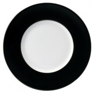 Philippe Deshoulieres Seychelles Black Dessert Plate Large Rim