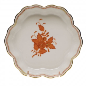 Herend Chinese Bouquet Rust Fruit Bowl 6.25" D.