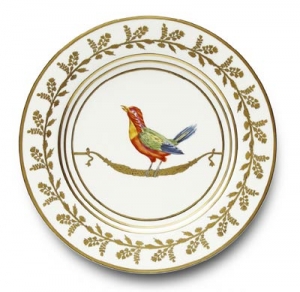 Alberto Pinto Or Des Airs Buffet Plate - Bird / 5