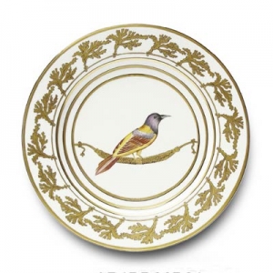 Alberto Pinto Or Des Airs Buffet Plate - Bird / 6