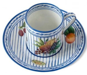 Alberto Pinto Potager Blue Coffee Cup & Saucer