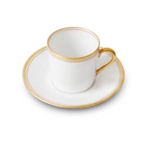 Alberto Pinto Double Filets Or Coffee Cup & Saucer