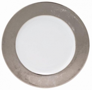 Philippe Deshoulieres Carat Platinum Presentation Plate / White Center - 12.6"