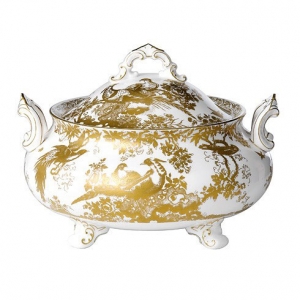 Royal Crown Derby Gold Aves Soup Tureen & Cover