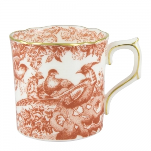 Royal Crown Derby Aves Red Coffee Cup