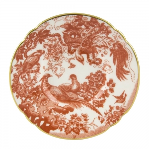 Royal Crown Derby Aves Red Coffee Saucer