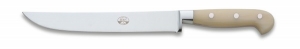 Berti White Lucite Handle Carving Knife