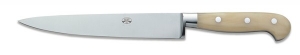 Berti White Lucite Handle Slicing Knife - 8"