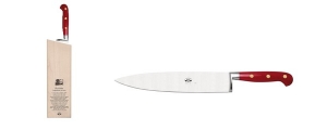 Berti Insieme Red Lucite Handle Chef's Knife - 9"