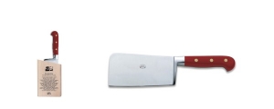 Berti Insieme Red Lucite Handle Cleaver