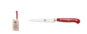 Berti Insieme Red Lucite Handle Straight Paring Knife