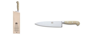 Berti Insieme White Lucite Handle Chef's Knife - 8"