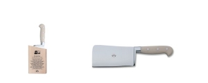 Berti Insieme White Lucite Handle Cleaver