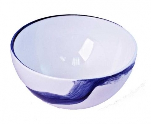 Royal Crown Derby Brushstrokes Blue Cereal Bowl - 5.5"